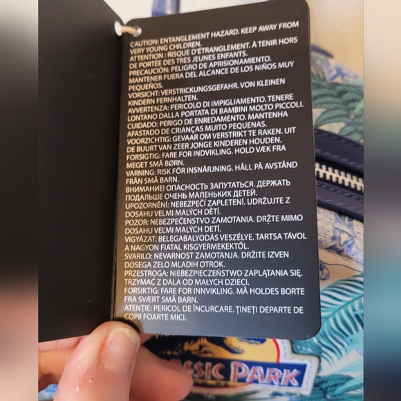 Loungefly Jurassic Park Backpack Purse and Wallet - Picture 8 of 16